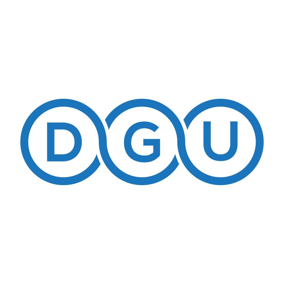 diseño de logotipo de letra dgu sobre fondo negro.concepto de logotipo de letra inicial creativa dgu.diseño de letra vectorial dgu. vector