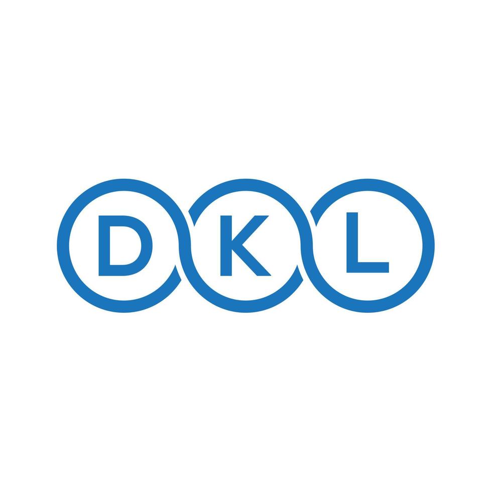 diseño de logotipo de letra dkl sobre fondo negro.concepto de logotipo de letra inicial creativa dkl.diseño de letra vectorial dkl. vector