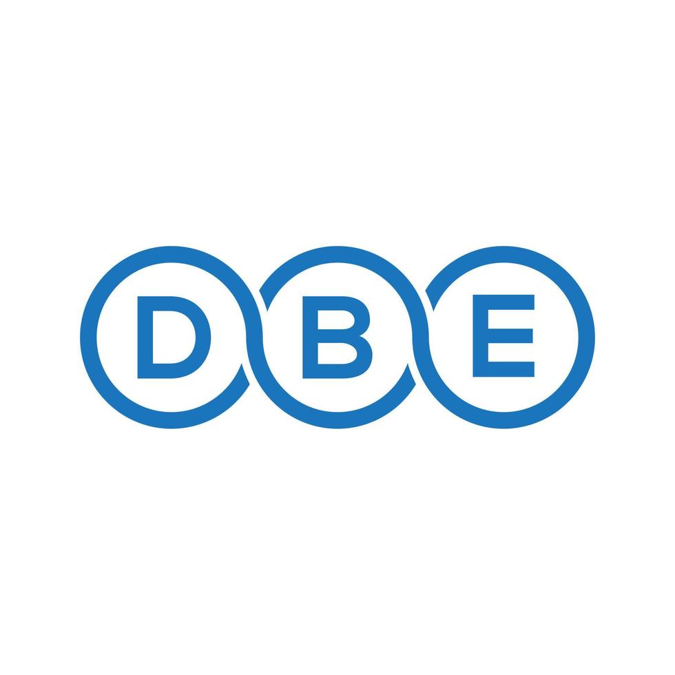 diseño de logotipo de letra dbe sobre fondo negro.concepto de logotipo de letra inicial creativa dbe.diseño de letra vectorial dbe. vector