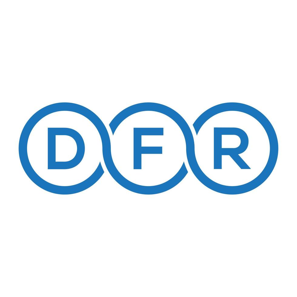 diseño de logotipo de letra dfr sobre fondo negro.concepto de logotipo de letra inicial creativa dfr.diseño de carta vectorial dfr. vector