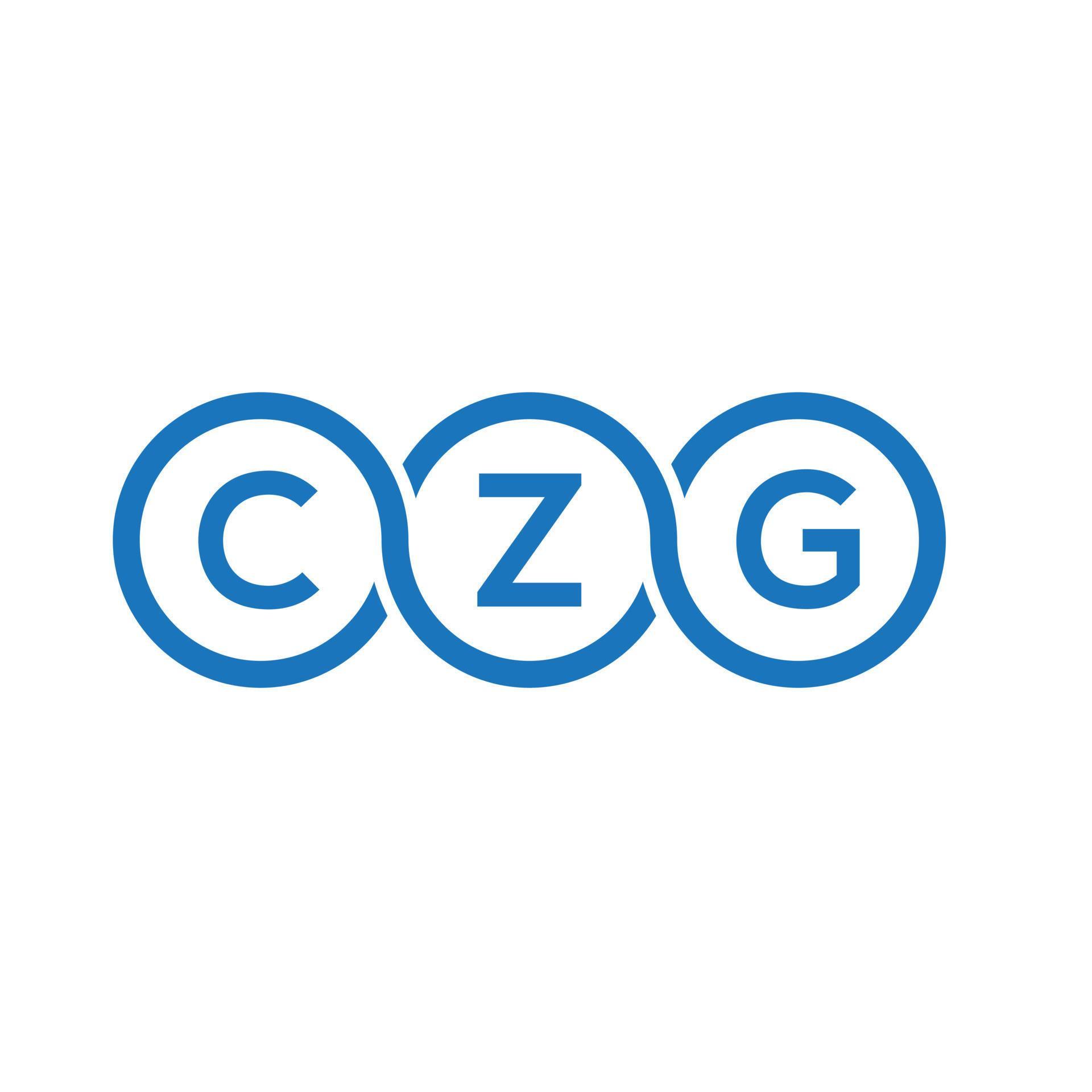 CZG letter logo design on black background.CZG creative initials letter ...