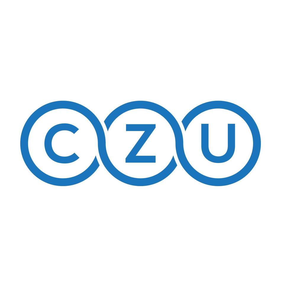 diseño de logotipo de letra czu sobre fondo negro.concepto de logotipo de letra inicial creativa czu.diseño de letra vectorial czu. vector