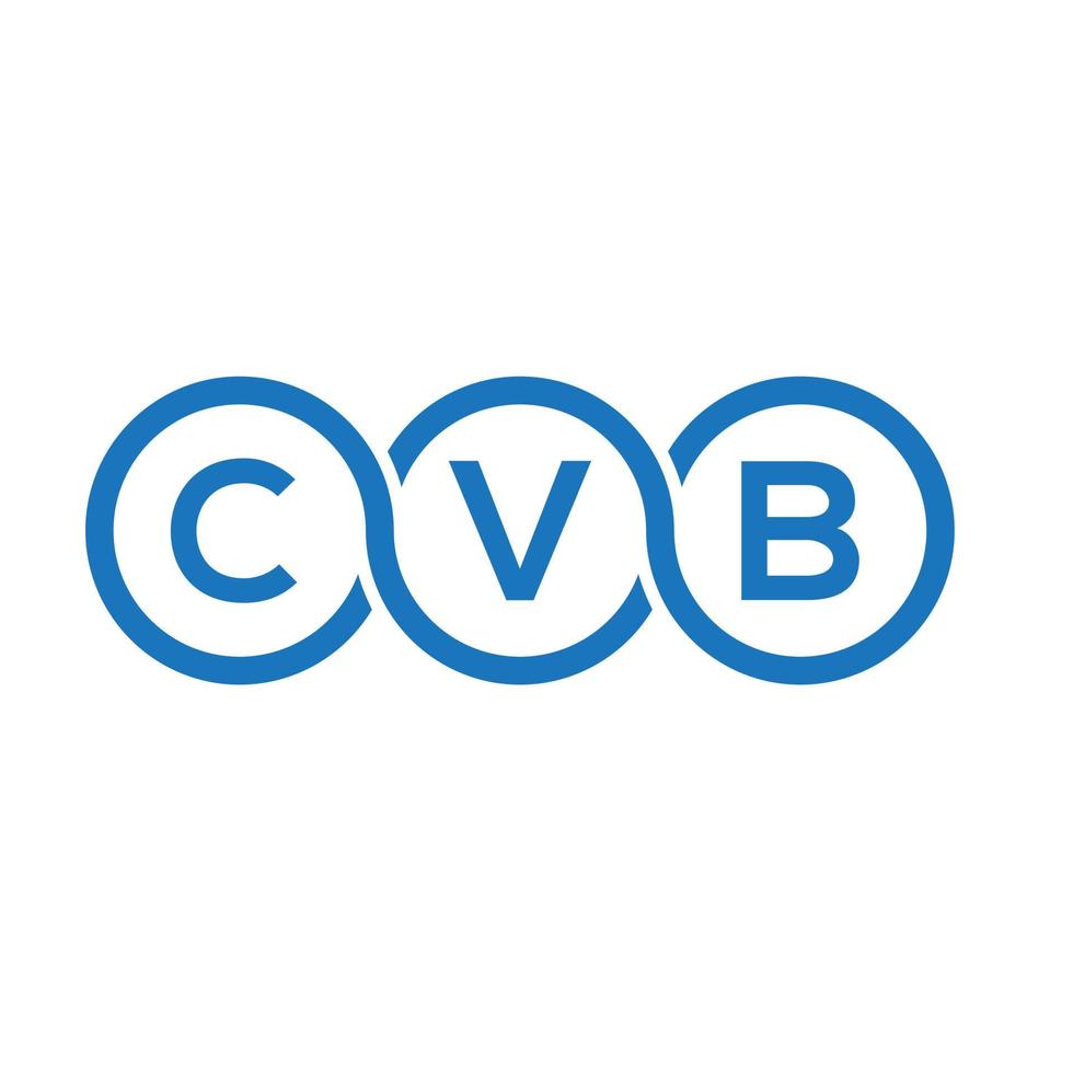 diseño del logotipo de la letra cvb sobre fondo negro.concepto del logotipo de la letra de las iniciales creativas cvb.diseño de la letra vectorial cvb. vector