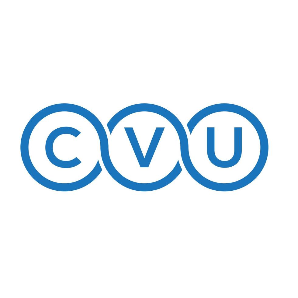 CVU letter logo design on black background.CVU creative initials letter logo concept.CVU vector letter design.