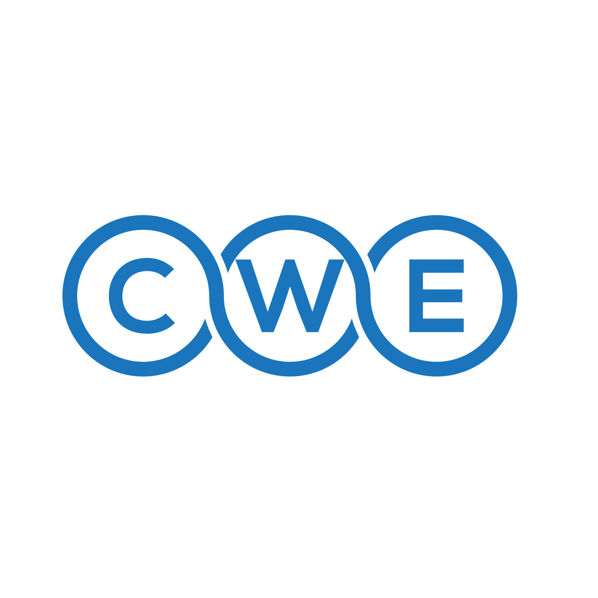 CWE letter logo design on black background.CWE creative initials letter