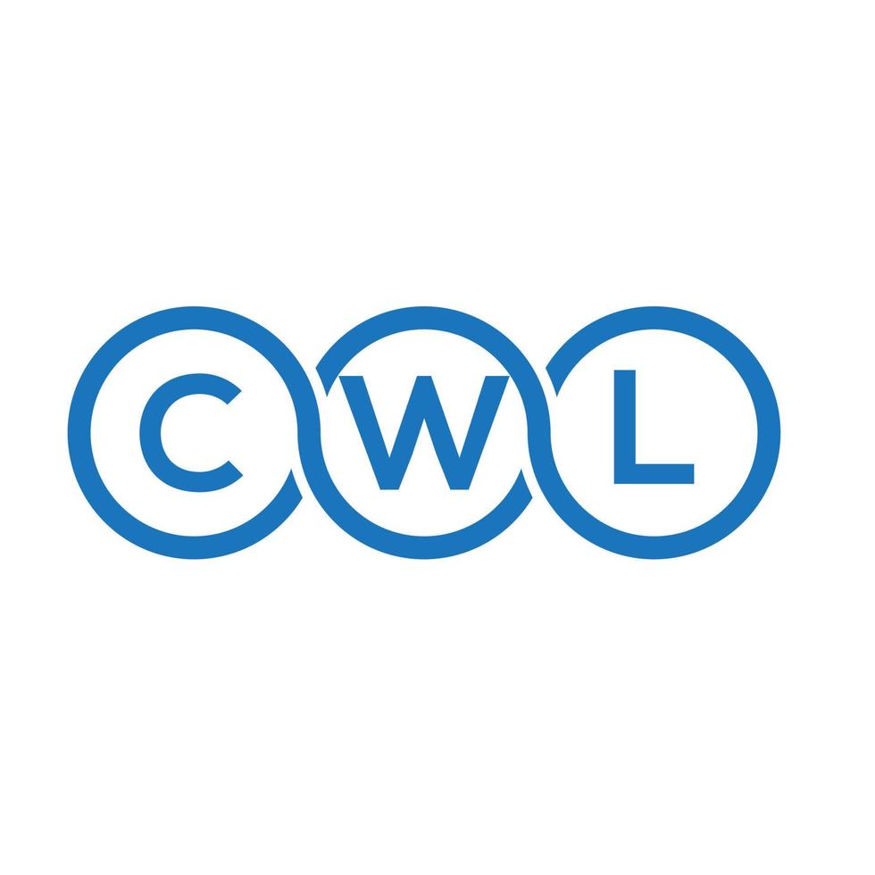 CWL letter logo design on black background.CWL creative initials letter
