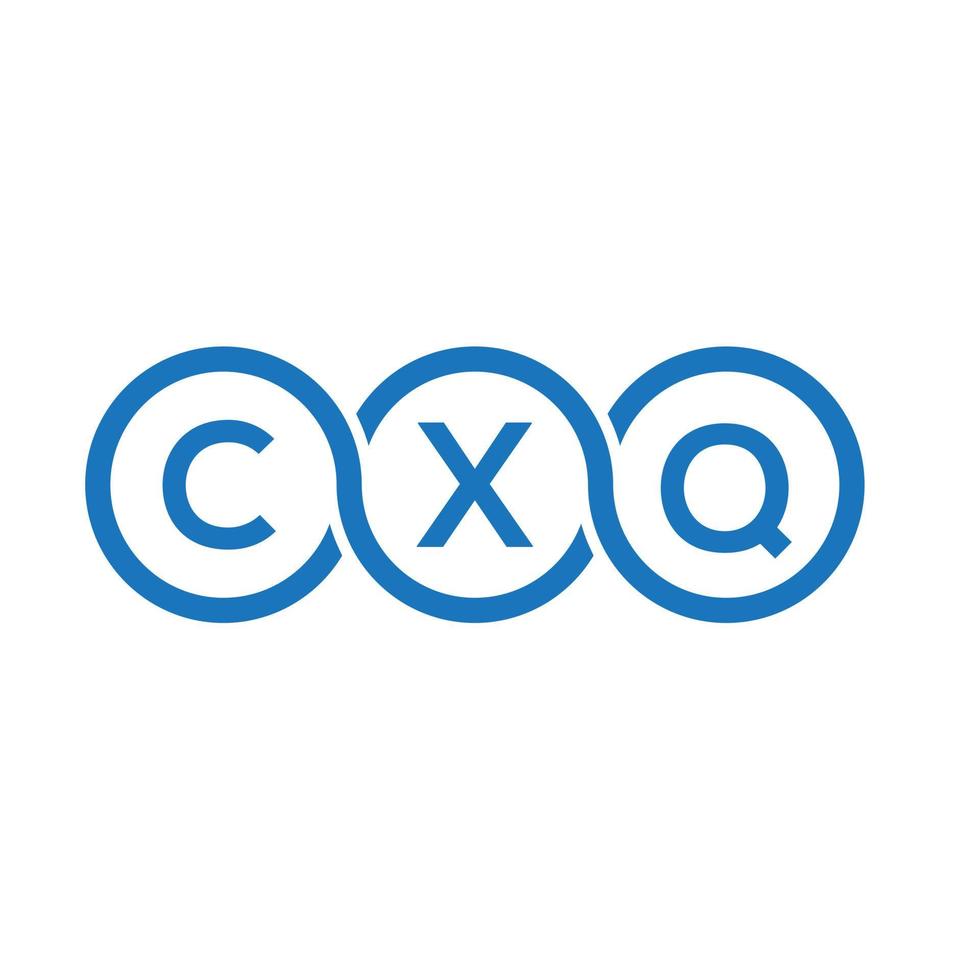 diseño del logotipo de la letra cxq sobre fondo negro.concepto del logotipo de la letra de las iniciales creativas cxq.diseño de la letra vectorial cxq. vector