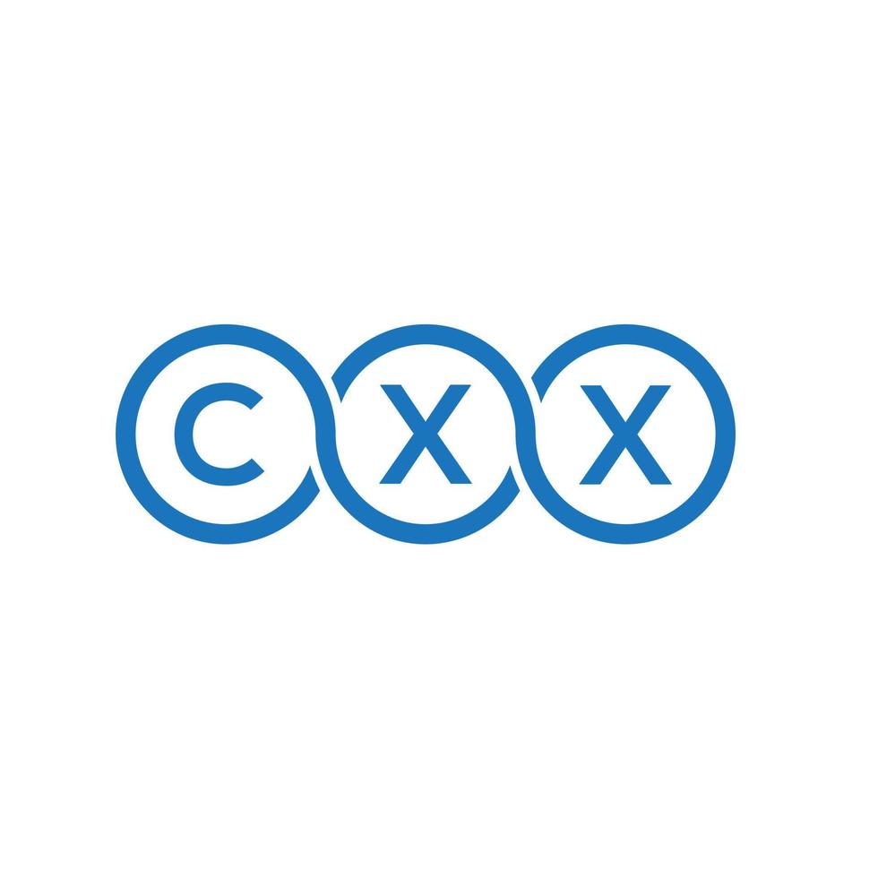 diseño de logotipo de letra cxx sobre fondo negro.concepto de logotipo de letra inicial creativa cxx.diseño de letra vectorial cxx. vector