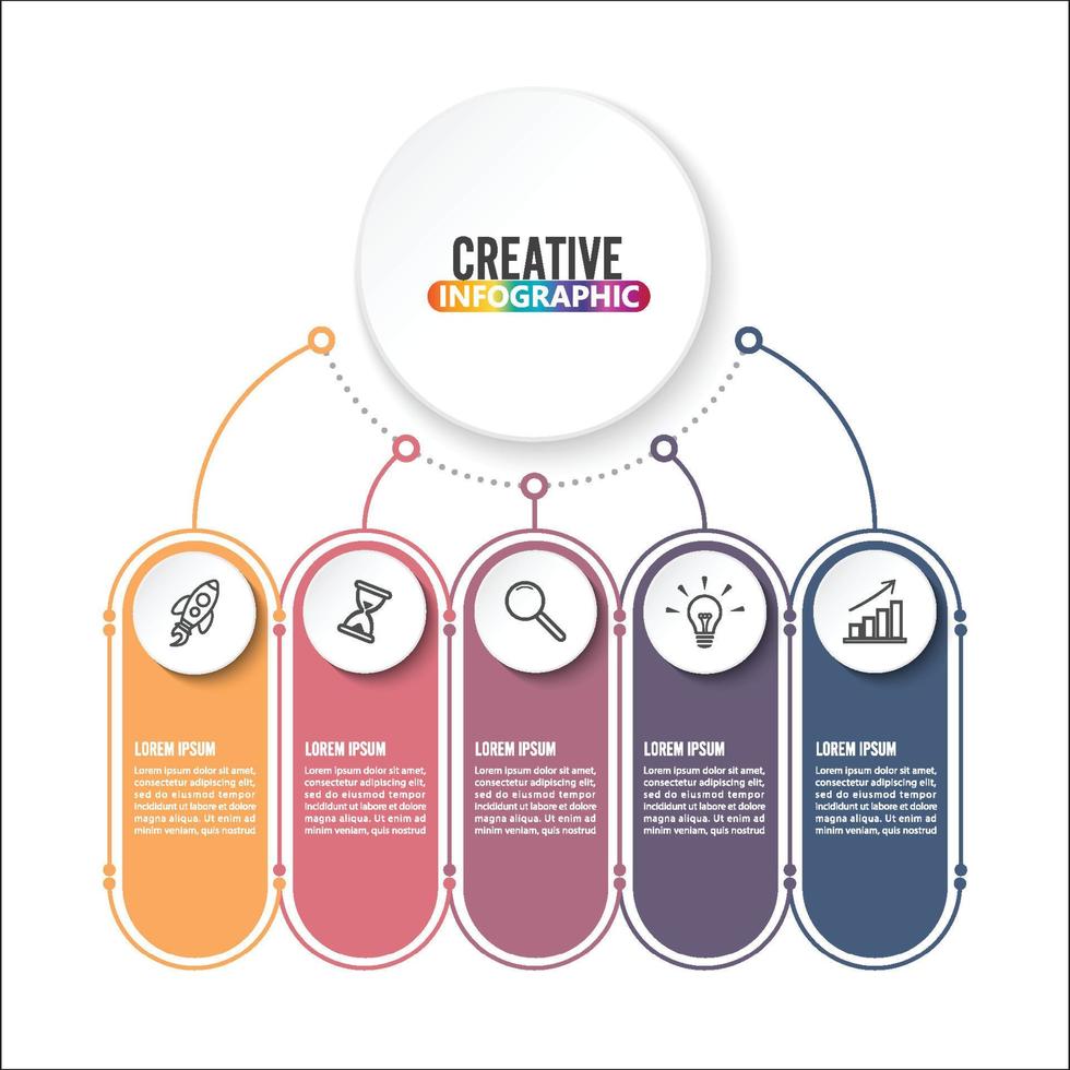 visualización de datos comerciales. diagrama del proceso. elementos abstractos de gráfico, diagrama con 4 pasos, opciones, partes o procesos. plantilla de negocio vectorial para presentación. concepto creativo para infografía. vector