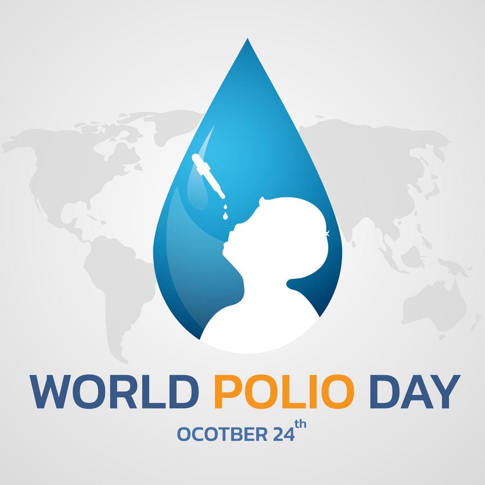 Vector illustration on the theme of world Polio day.