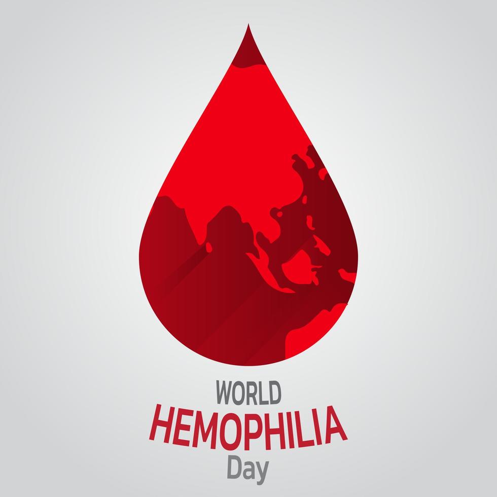 El día mundial de la hemofilia se celebra todos los años el 17 de abril. vector