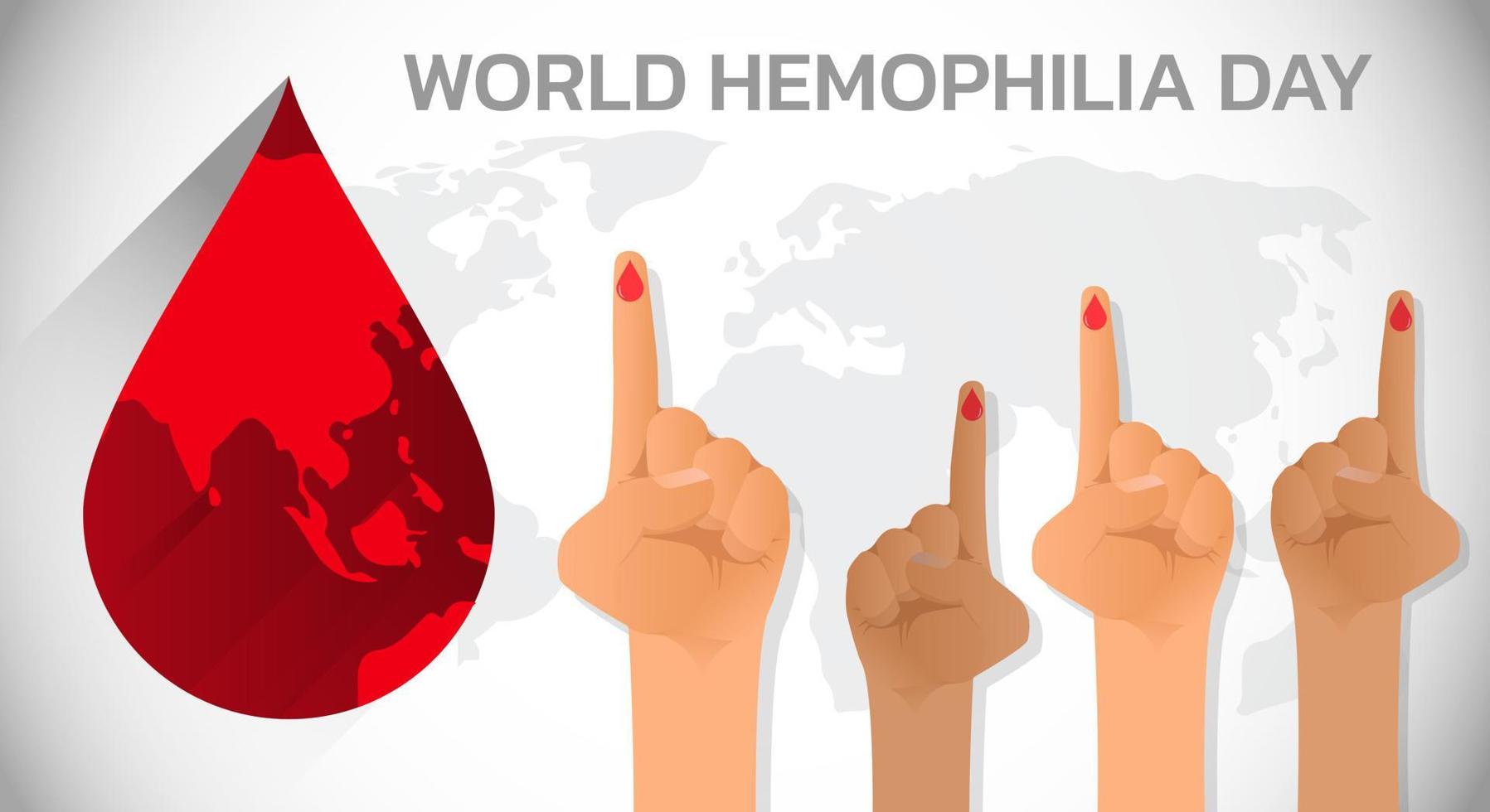 World Hemophilia day is observed every year on April 17, vector