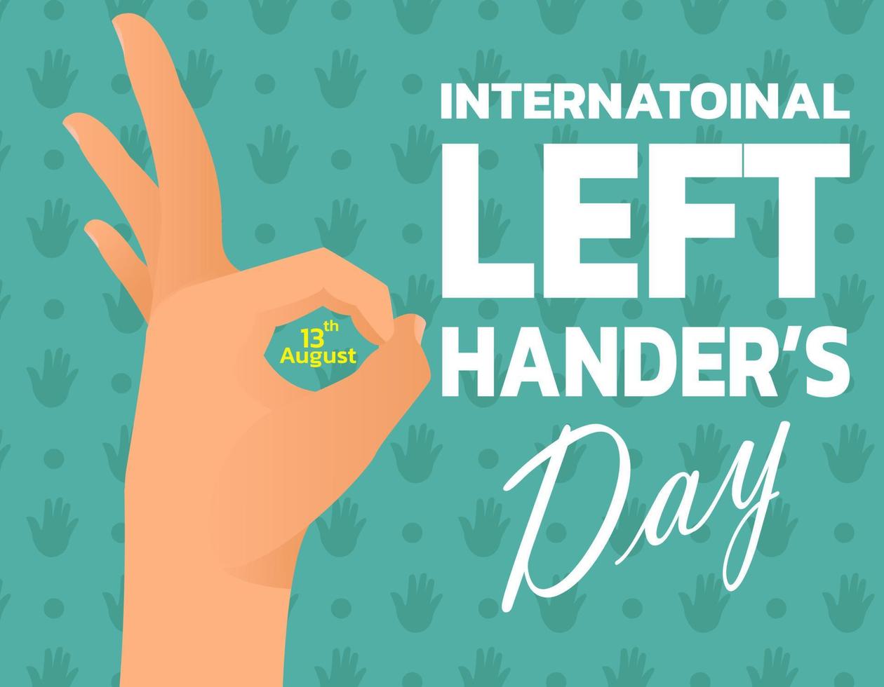 Happy Lefthanders Day 7202892 Vector Art at Vecteezy