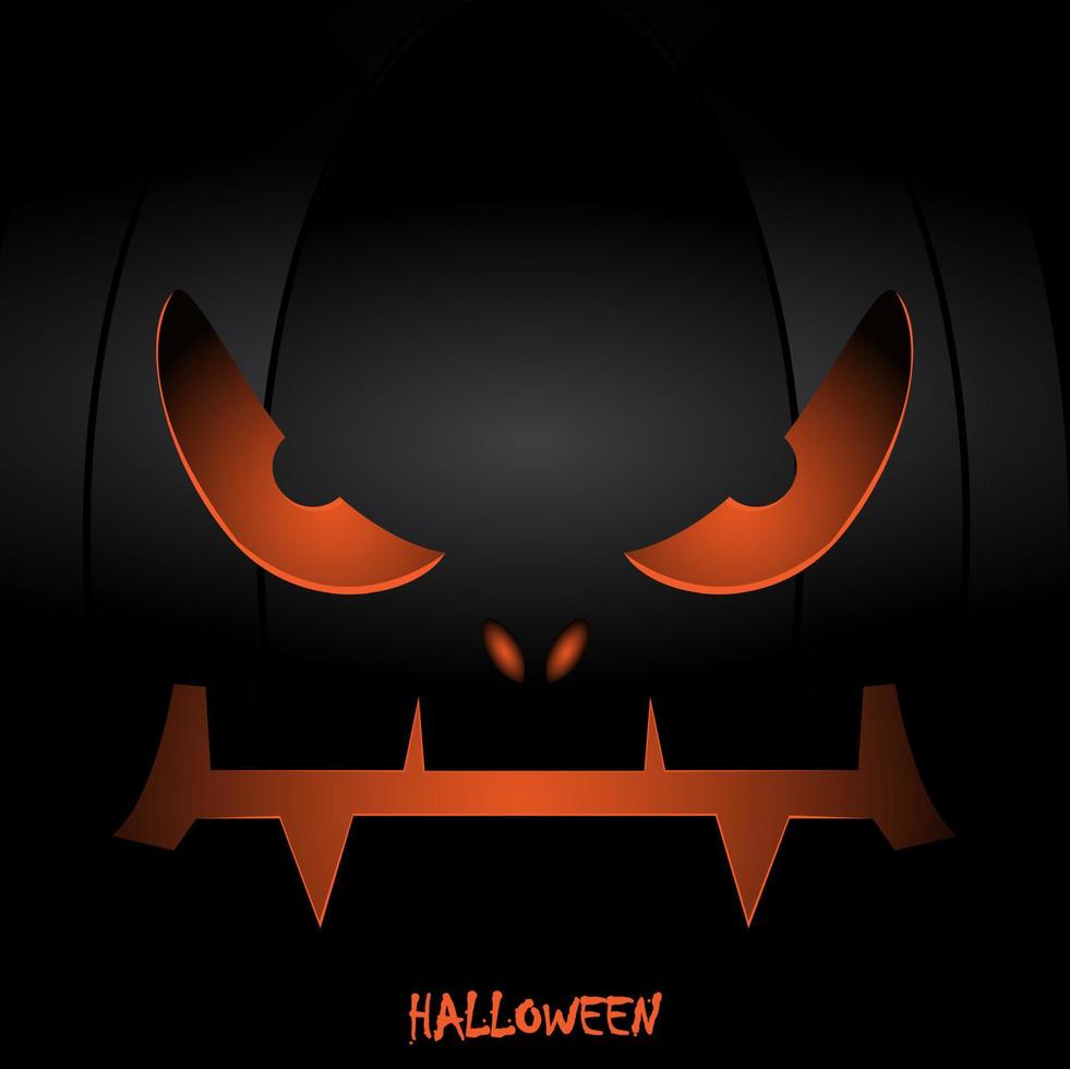 coloque la calabaza en el fondo para las vacaciones de halloween. vector