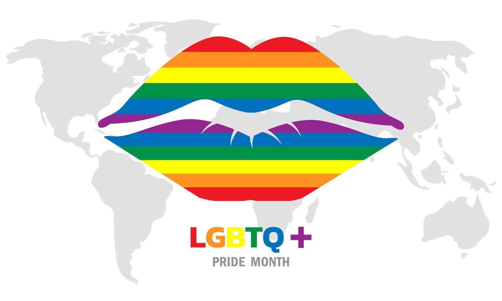 Happy Pride Day concept for LGBTQ community. vector