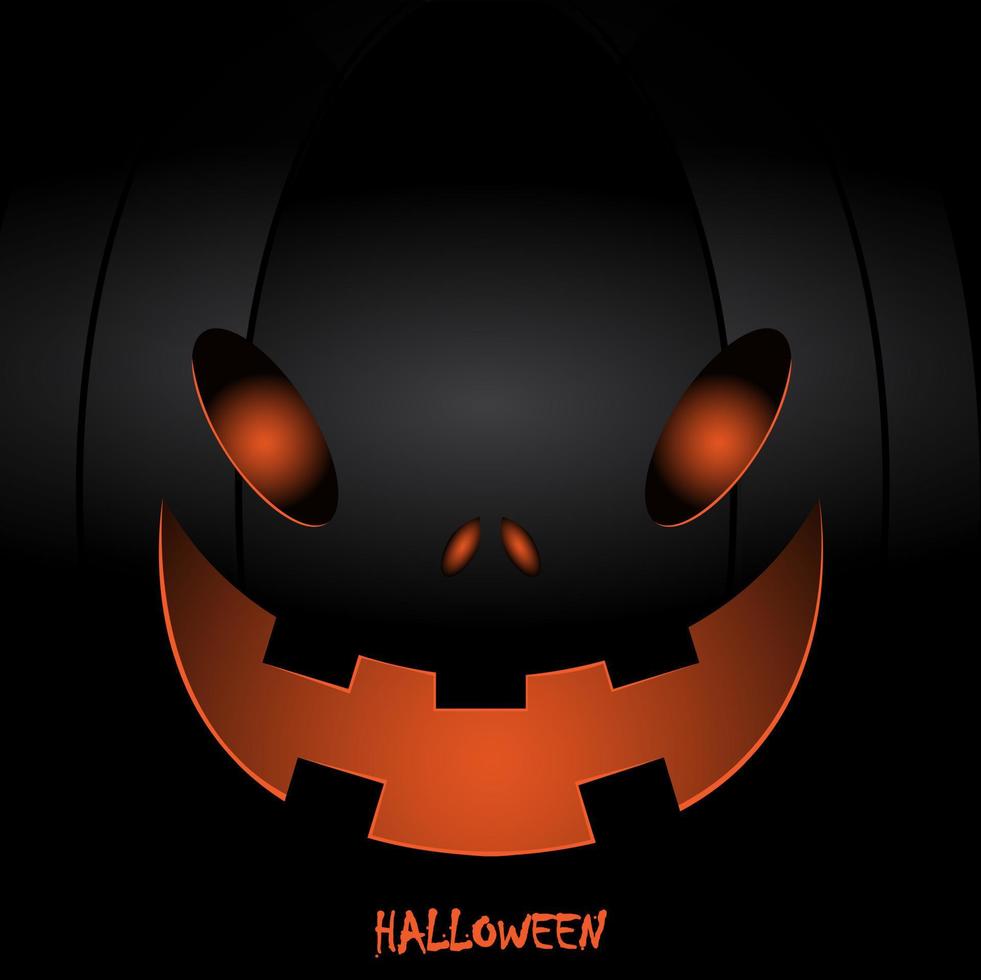 coloque la calabaza en el fondo para las vacaciones de halloween. vector