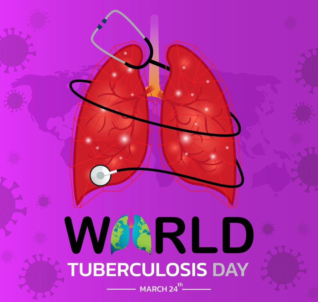 World Tuberculosis Day March 24. Medical solidarity day concept. Vector illustration.