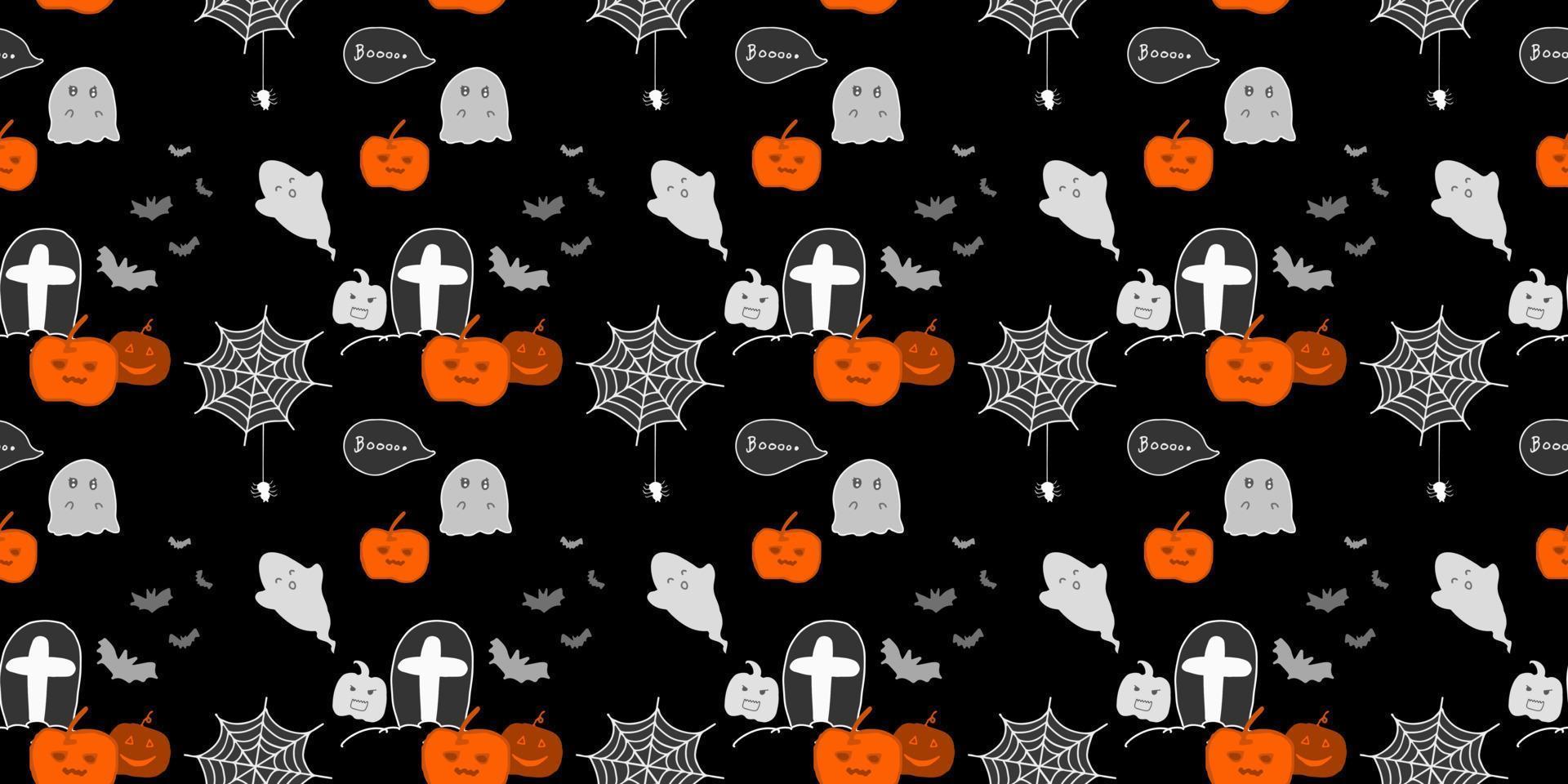 Halloween seamless pattern design vector