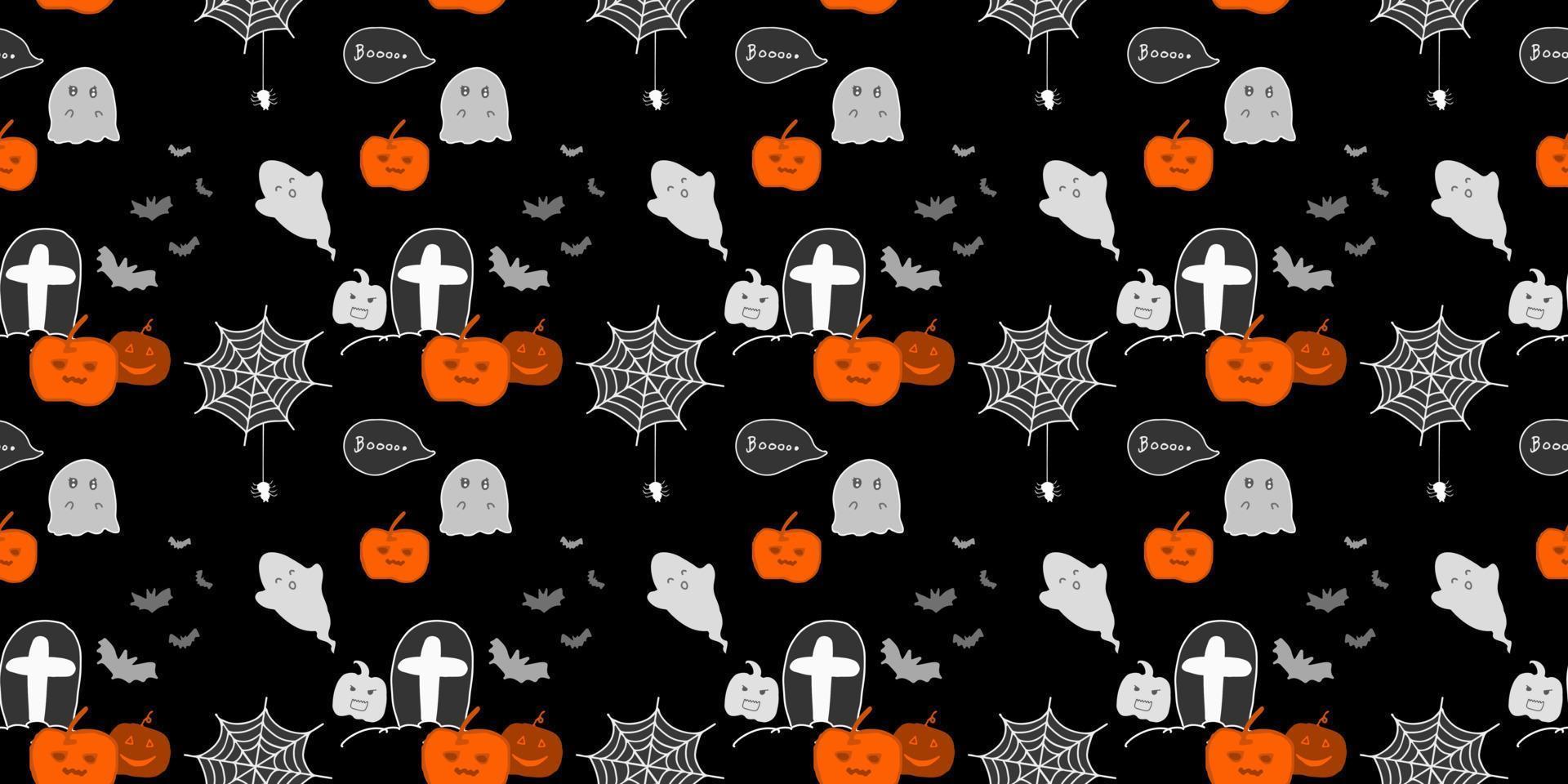 diseño de patrones sin fisuras de halloween vector