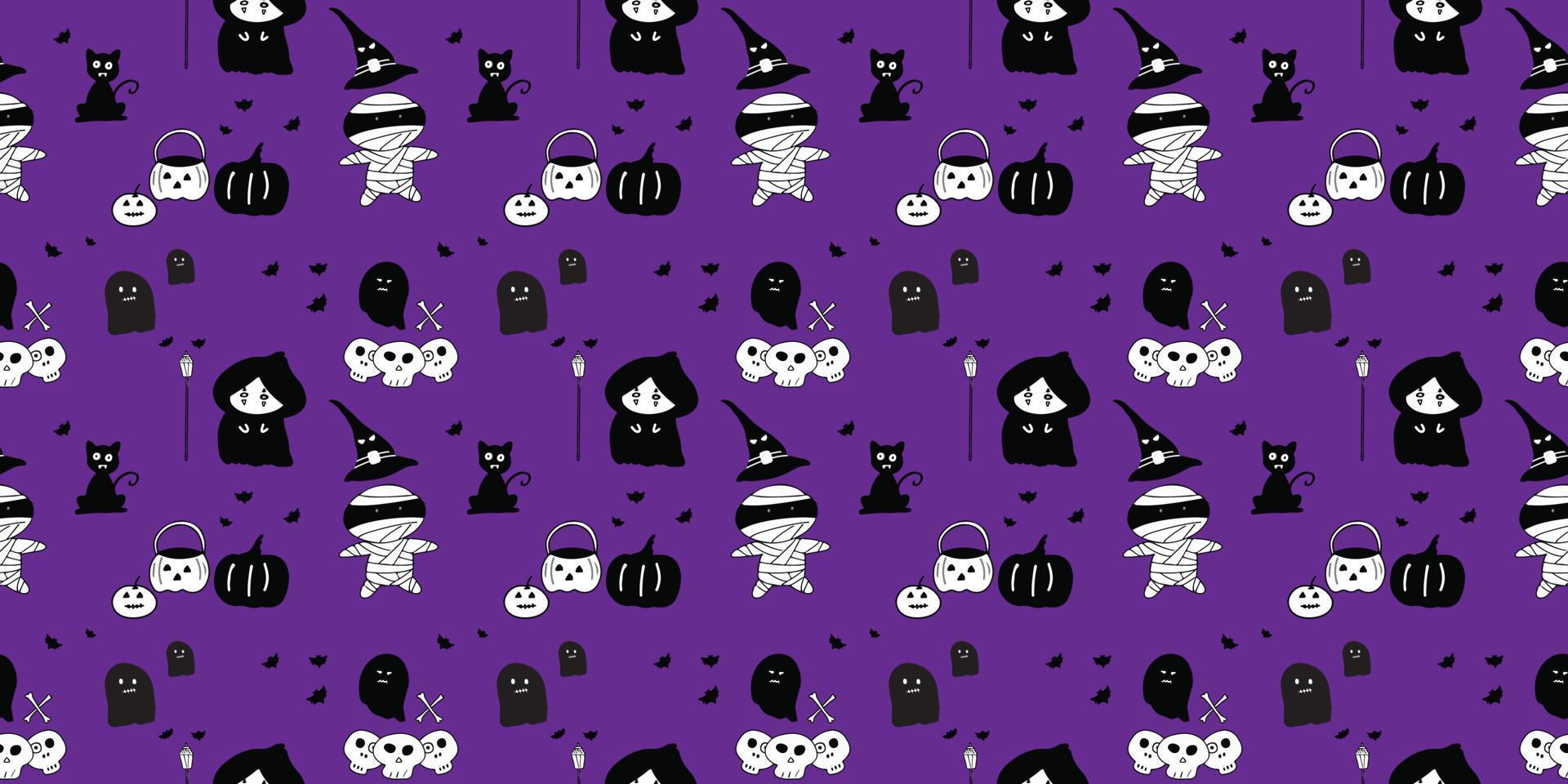 Halloween seamless pattern design vector