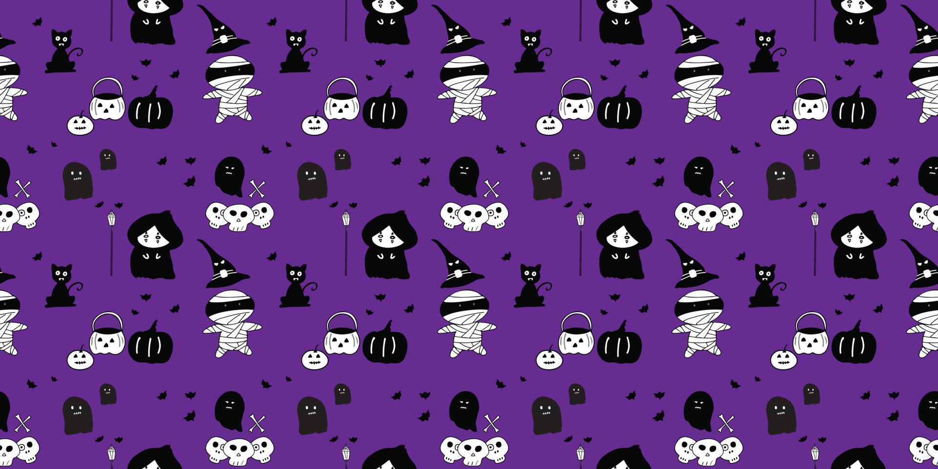 Halloween seamless pattern design vector