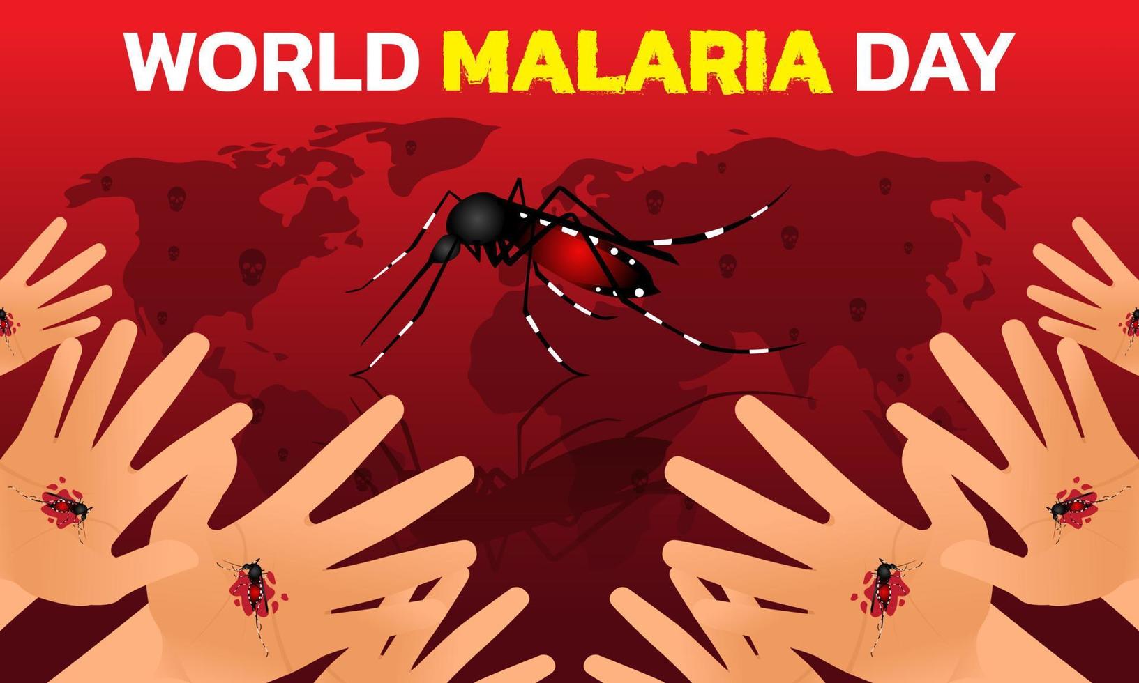 diseño de concepto del día mundial de la malaria para el día de la malaria. vector