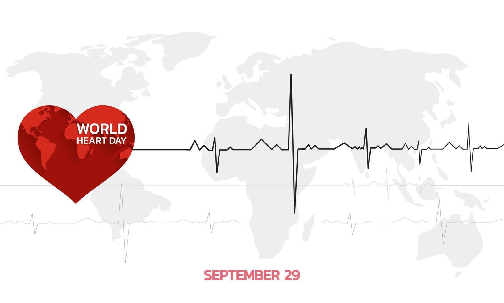 Vector Illustration, Poster Or Banner for World Heart Day.