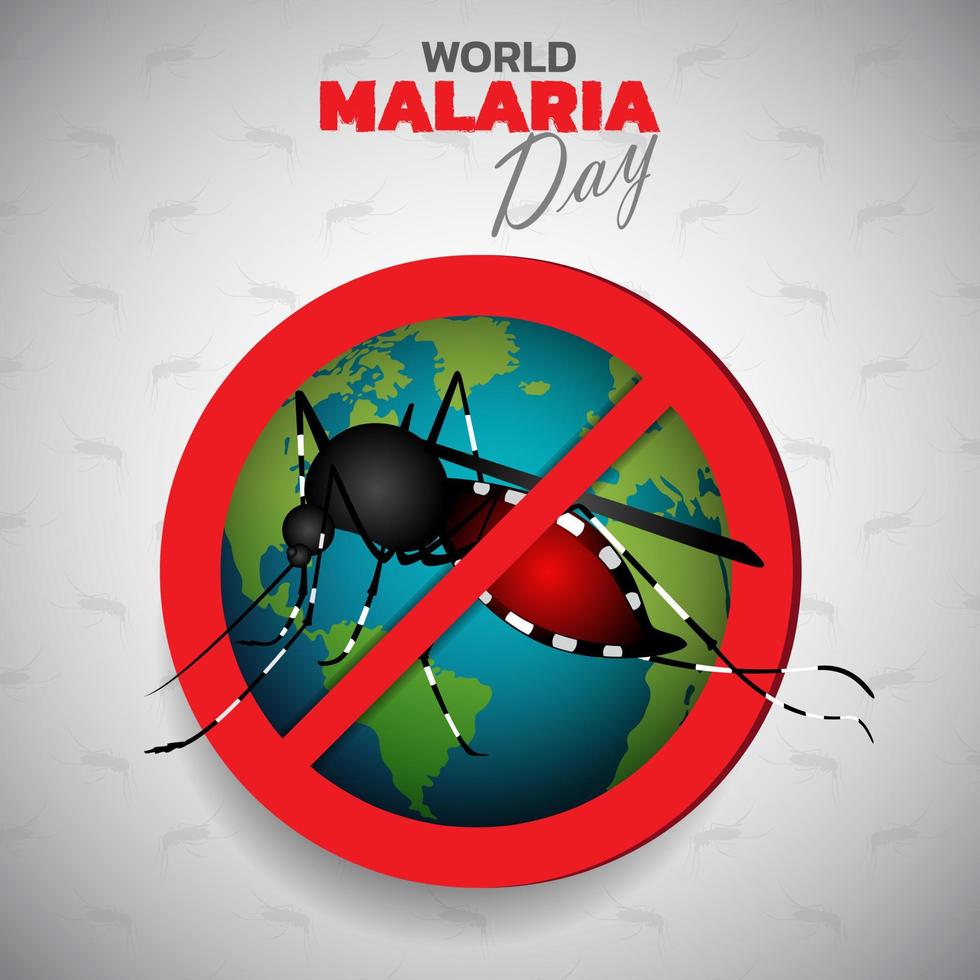 diseño de concepto del día mundial de la malaria para el día de la malaria. vector