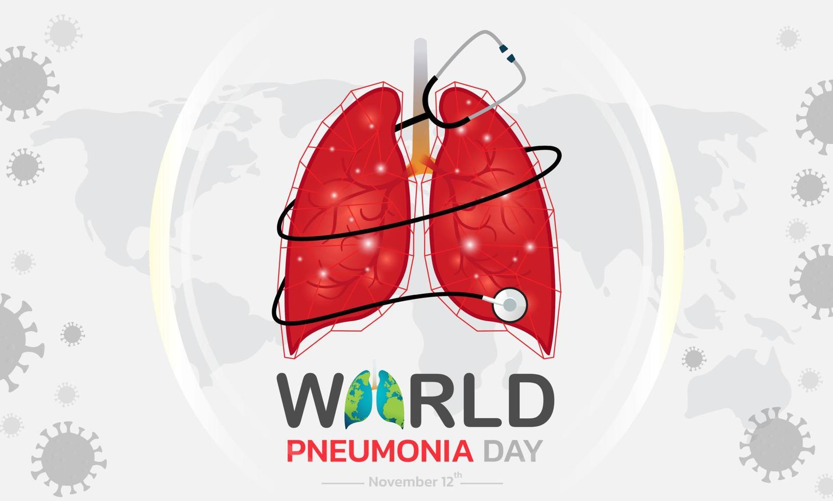 Vector Illustration on the theme World Pneumonia Day.