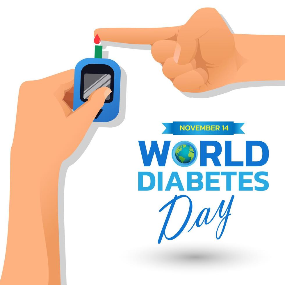 día mundial de la diabetes. vector