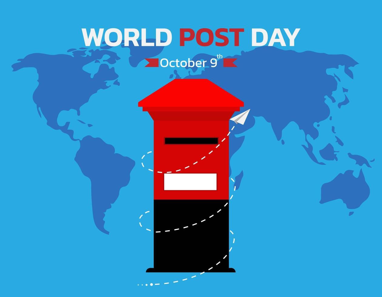 fondo para el día mundial del correo. vector