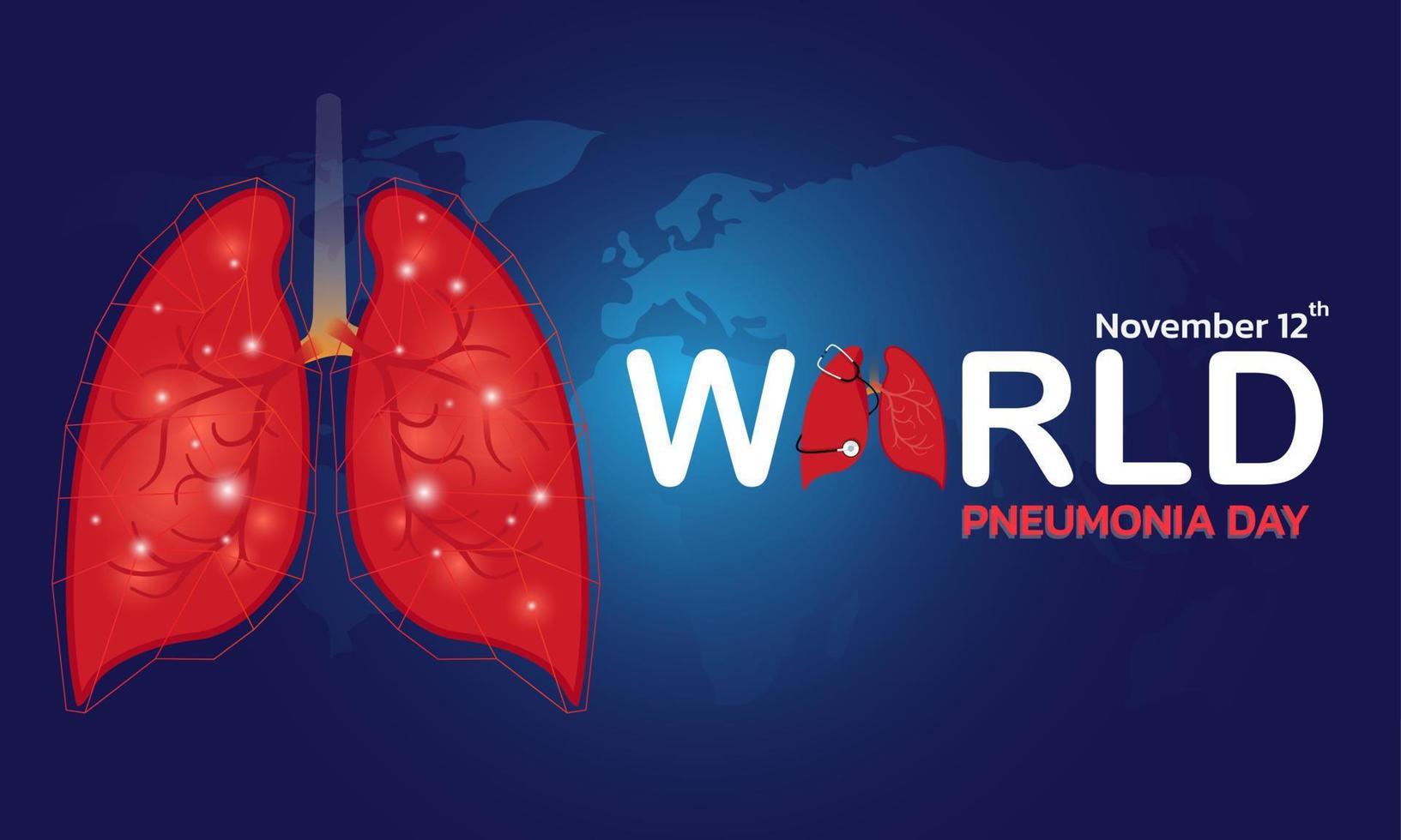 Vector Illustration on the theme World Pneumonia Day.