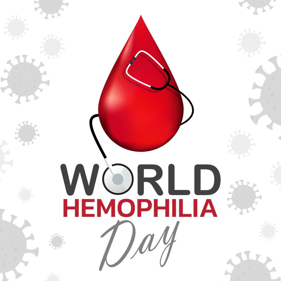 World Hemophilia day is observed every year on April 17, vector