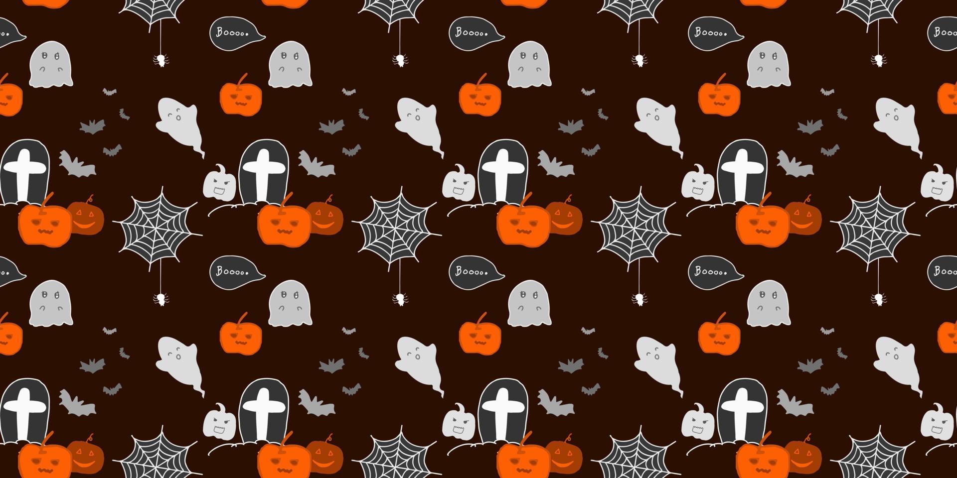 Halloween seamless pattern design vector