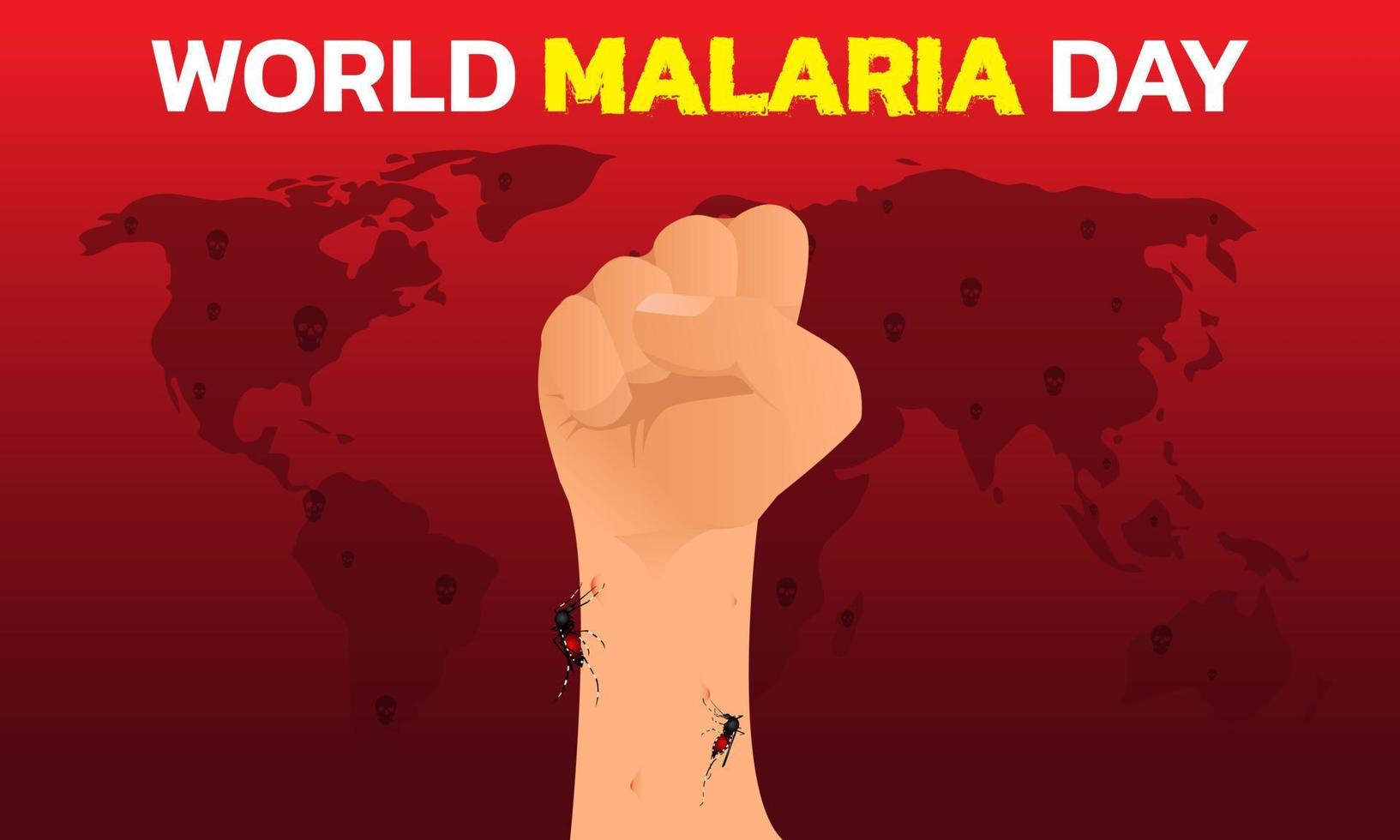 diseño de concepto del día mundial de la malaria para el día de la malaria. vector