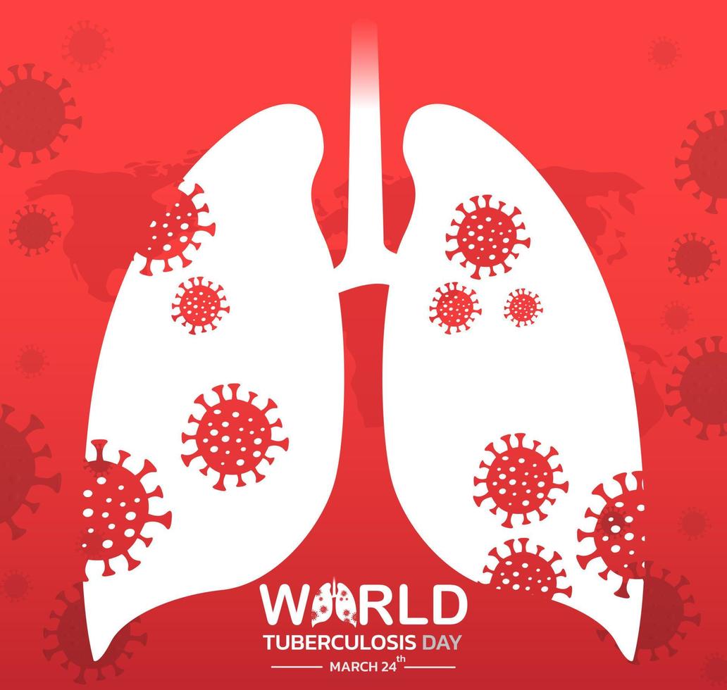 World Tuberculosis Day March 24. Medical solidarity day concept. Vector illustration.