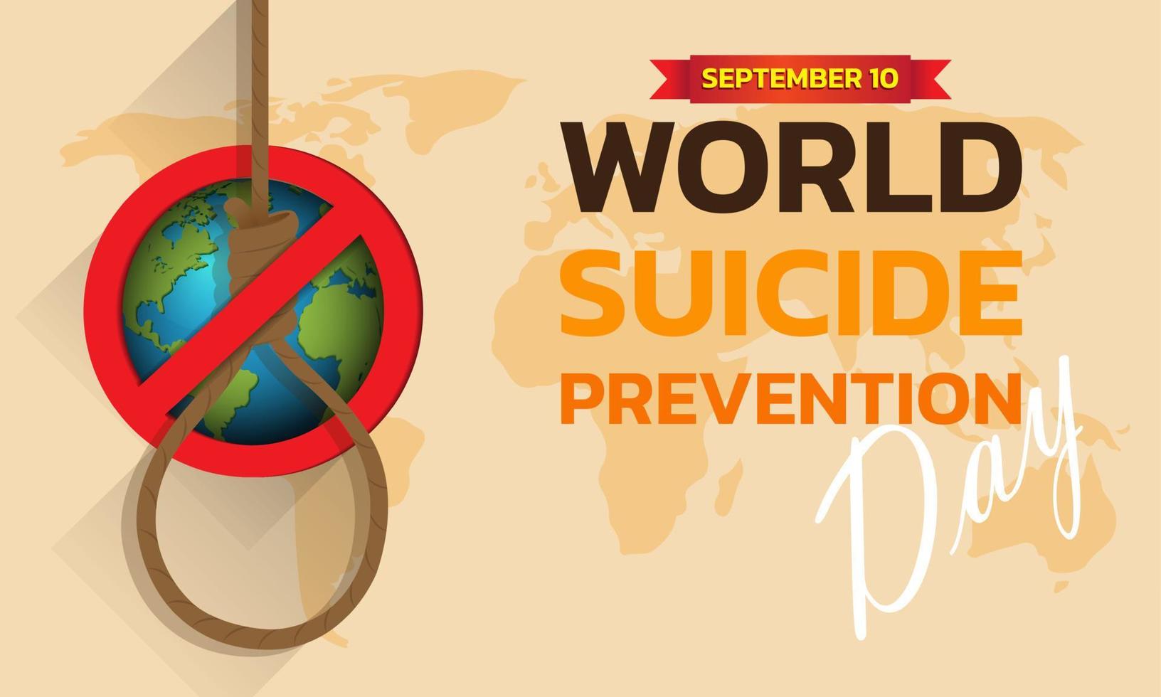 World Suicide Prevention Day concept. vector