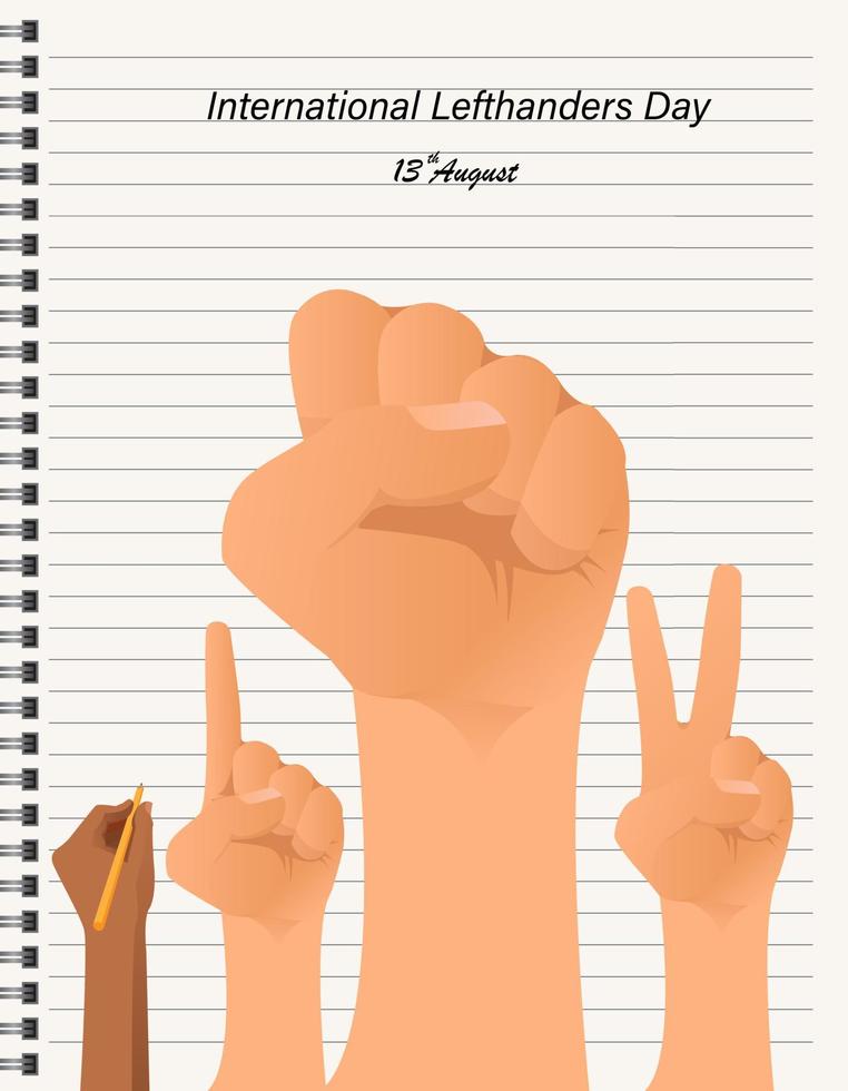 Happy Left-handers Day vector