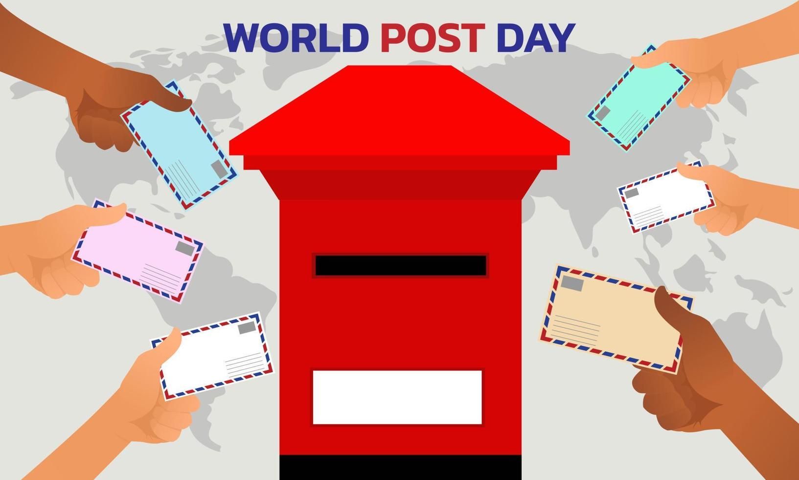 Background for World post day. vector