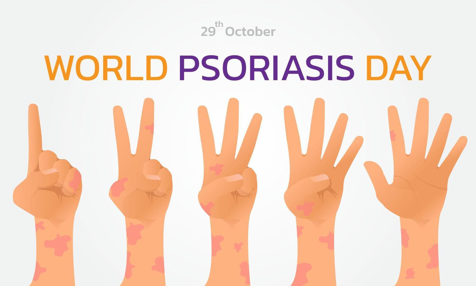 World Psoriasis Day concept. vector