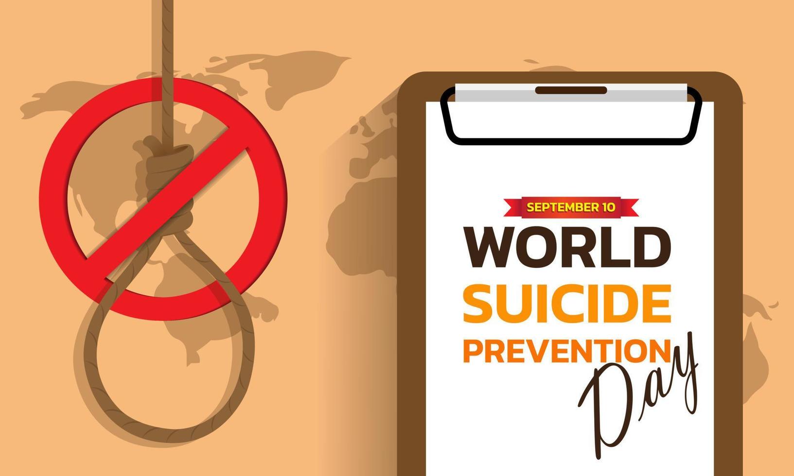 concepto del día mundial de la prevención del suicidio. vector