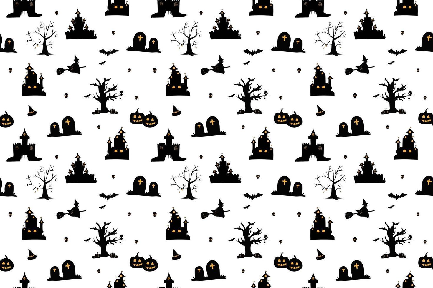 Halloween seamless pattern design vector
