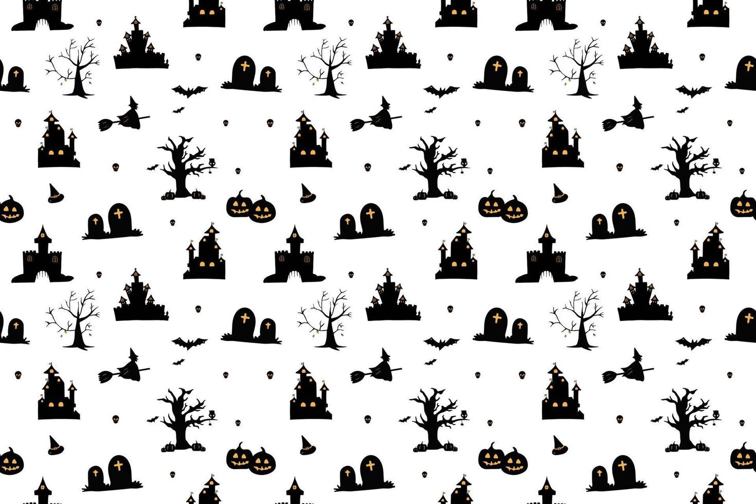 Halloween seamless pattern design vector