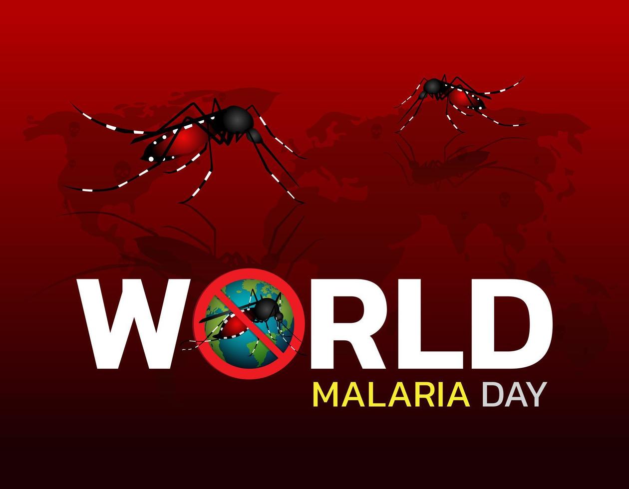 diseño de concepto del día mundial de la malaria para el día de la malaria. vector