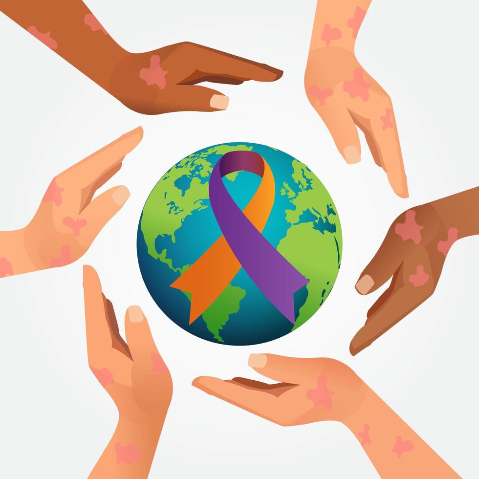 World Psoriasis Day concept. vector