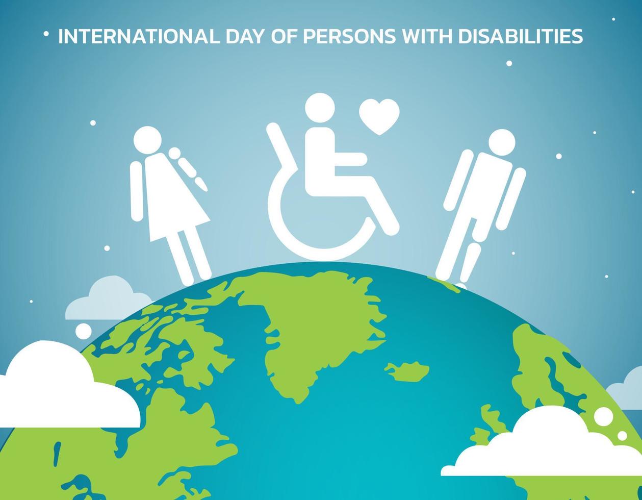 Vector illustration on the theme of International day of persons with disabilities