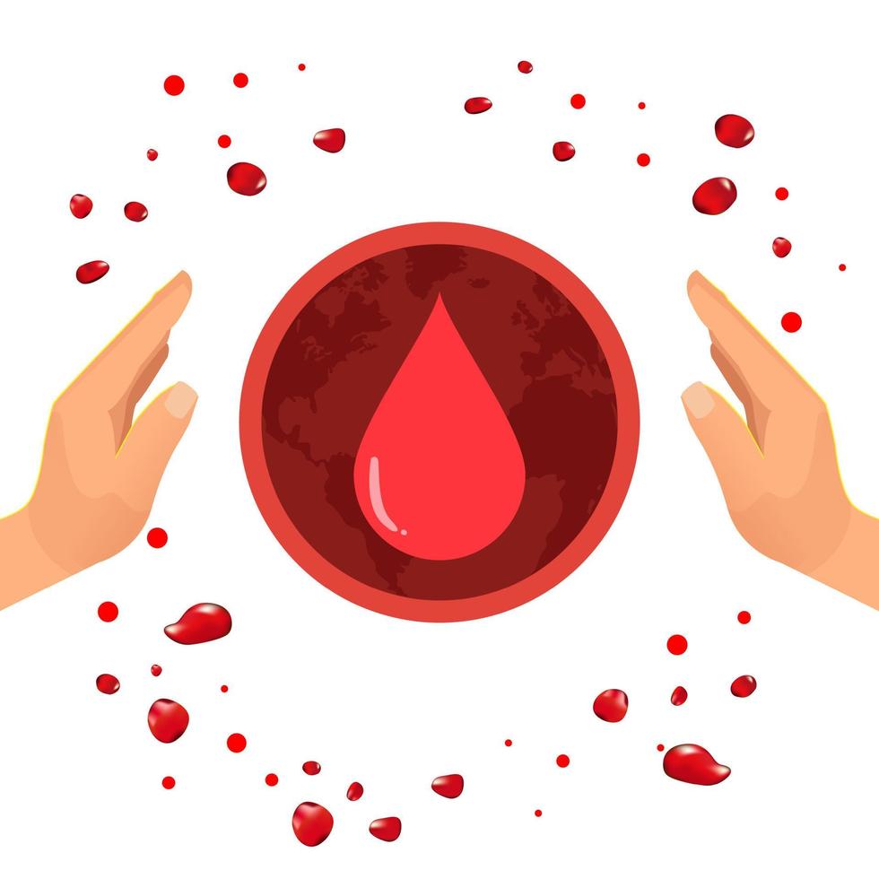 El día mundial de la hemofilia se celebra todos los años el 17 de abril. vector