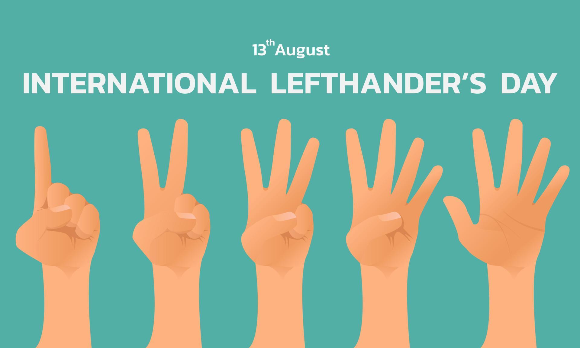 Happy Lefthanders Day 7203194 Vector Art at Vecteezy