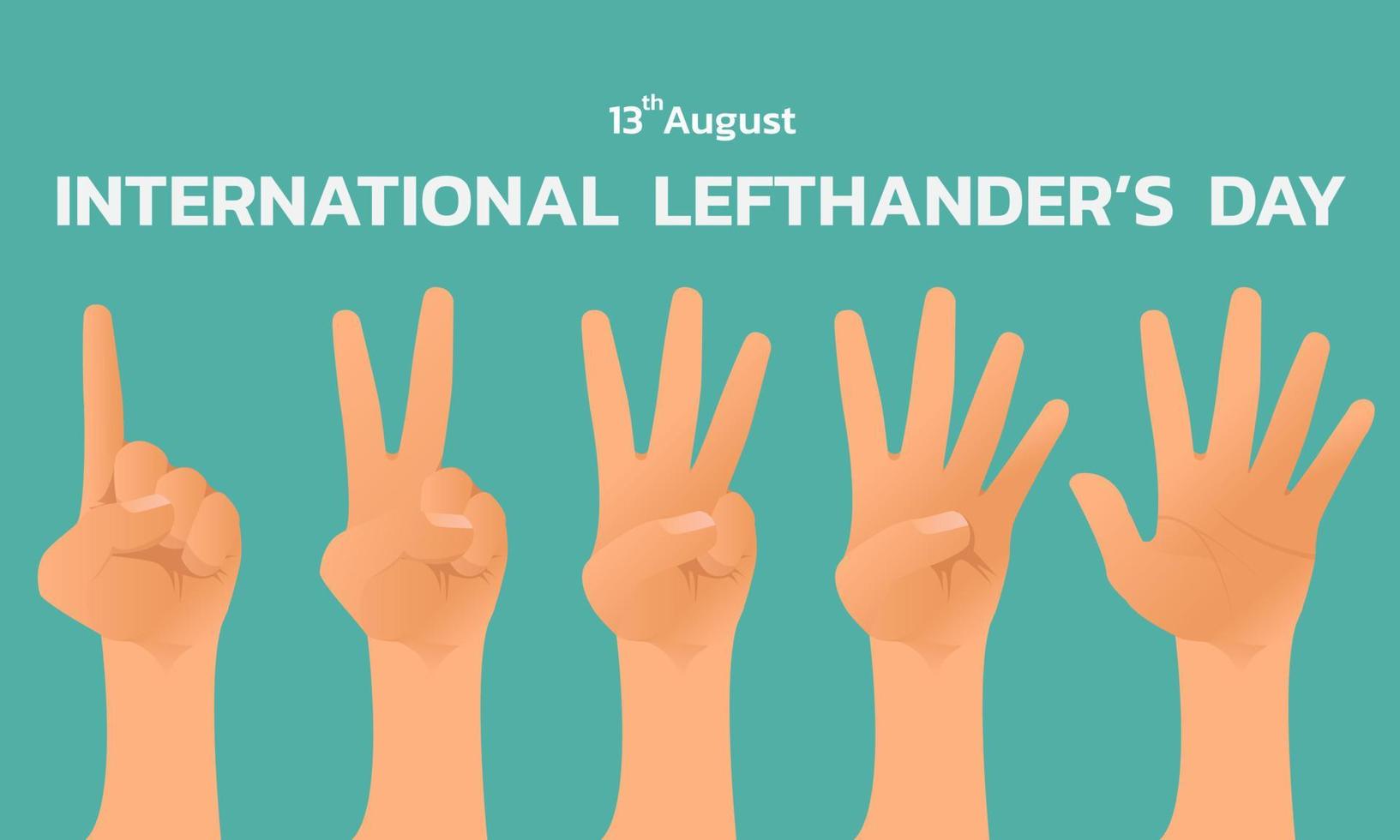 Happy Left-handers Day vector