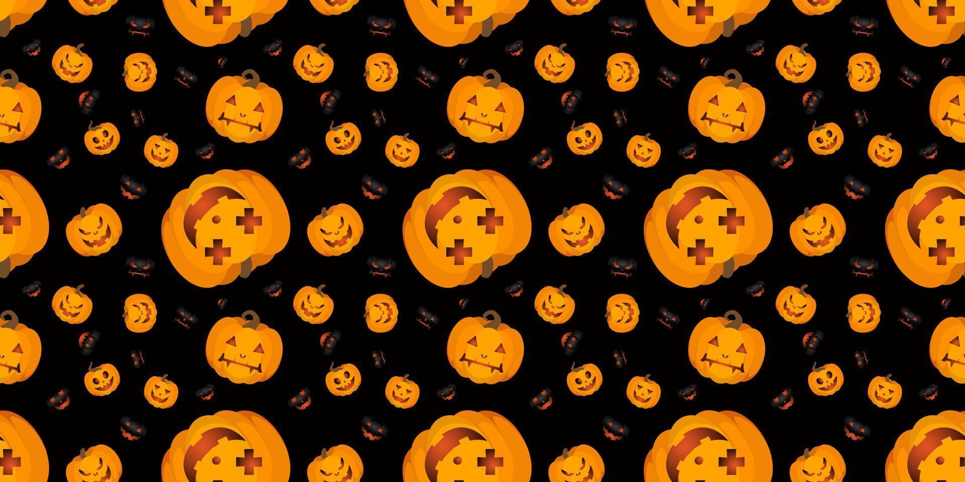 Halloween seamless pattern design vector